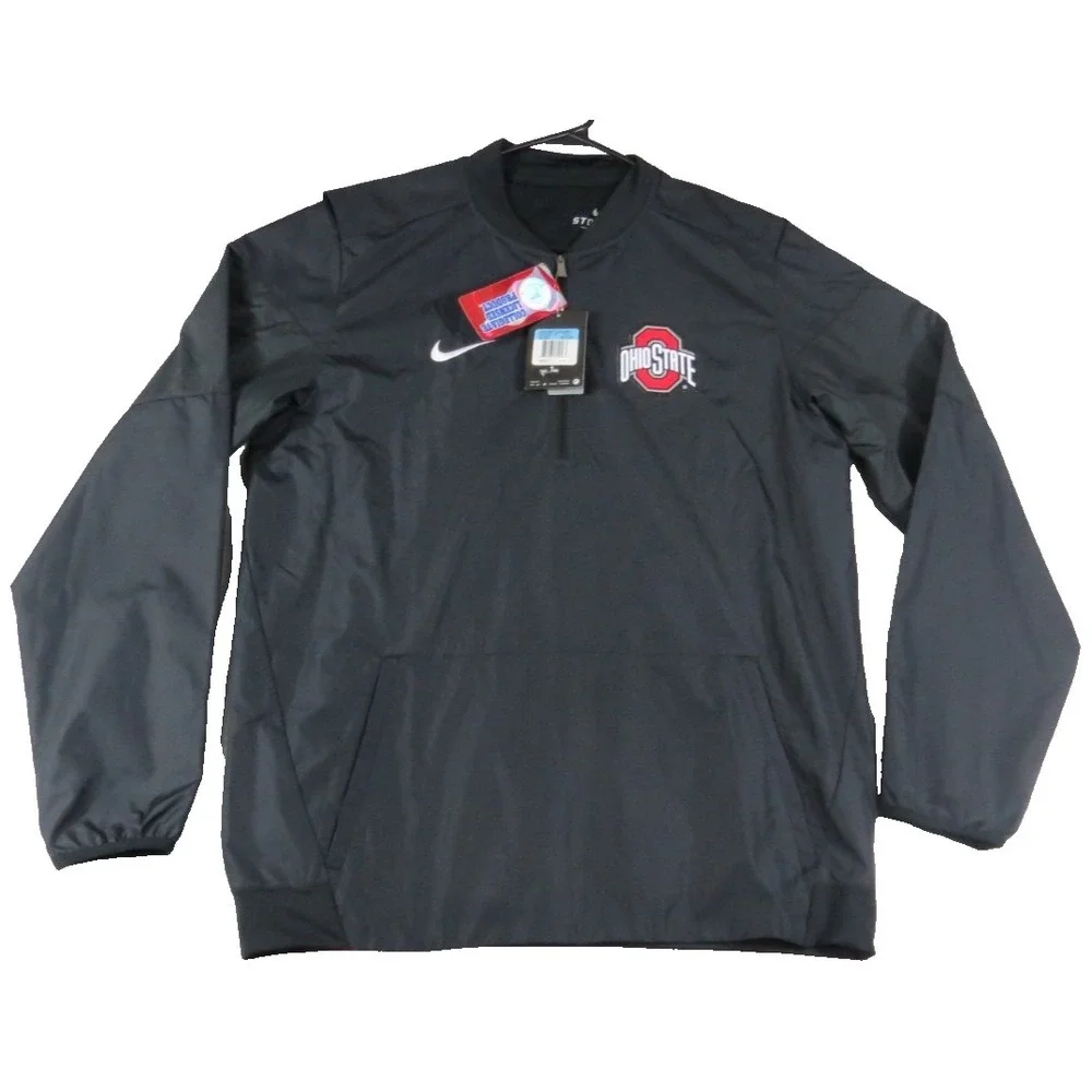 NWT‎ Nike Ohio State Buckeyes Lockdown Jacket Storm-FIT 1/4 Zip Men Medium Black